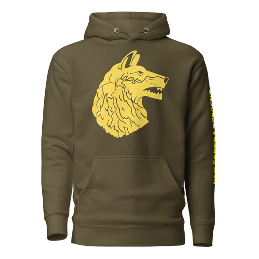 Wolfhound Front Print Hoodie - Right Facing
