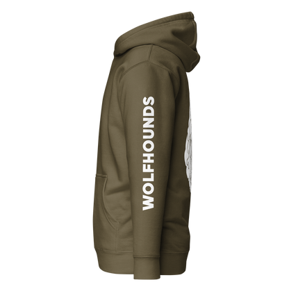 Wolfhounds Back Print Hoodie - Right Facing