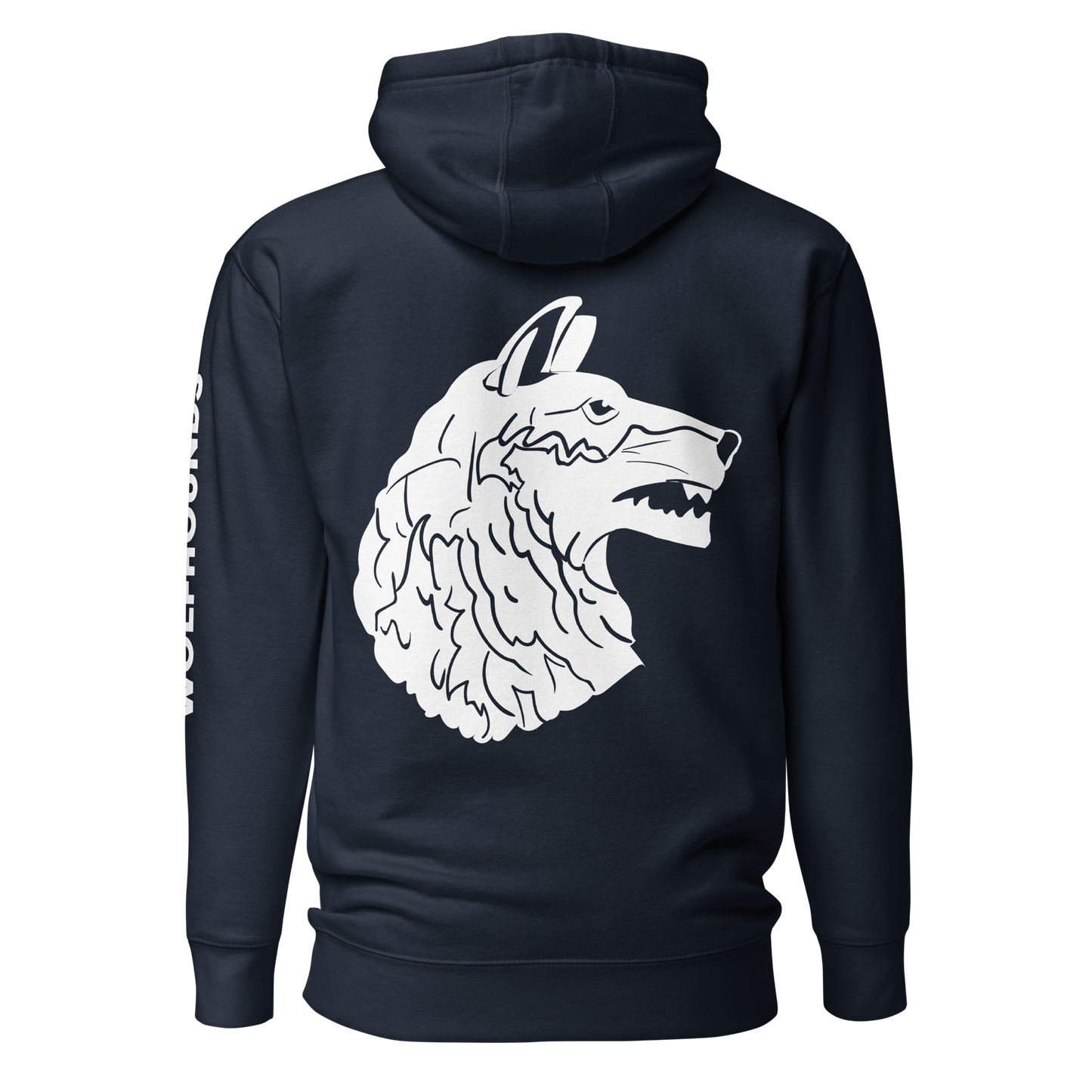 Wolfhounds Back Print Hoodie - Right Facing