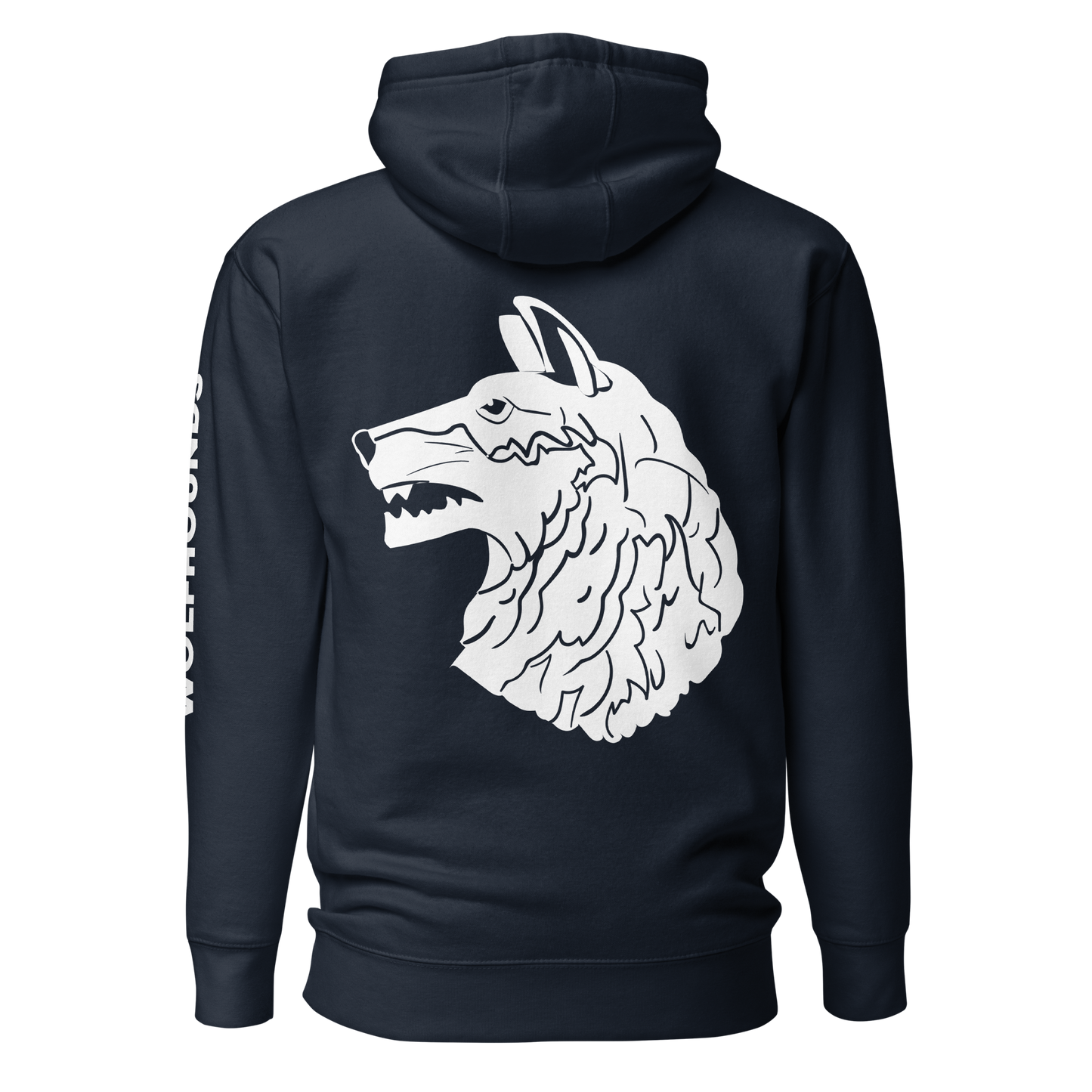 Wolfhounds Back Print Hoodie - Left Facing