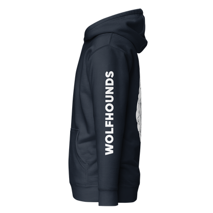 Wolfhounds Back Print Hoodie - Right Facing