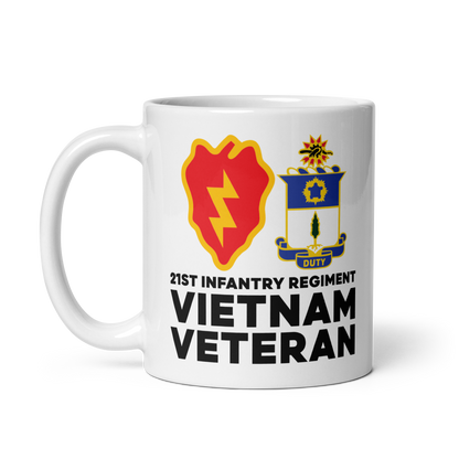25th Infantry Division, 21st Infantry Regiment Vietnam Veteran 11oz Ceramic Mug