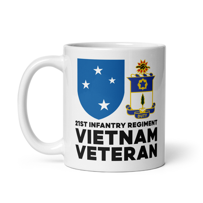 23rd Infantry Division (Americal), 21st Infantry Regiment Vietnam Veteran 11oz Ceramic Mug