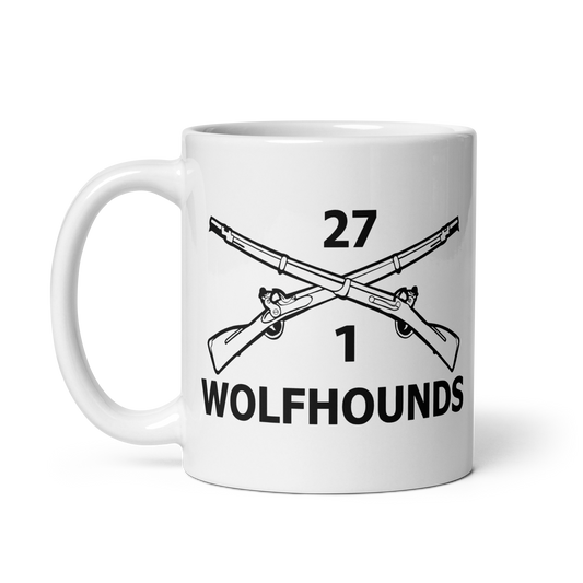27th Infantry Regiment Wolfhounds Crossed Rifles 11oz Ceramic Mug