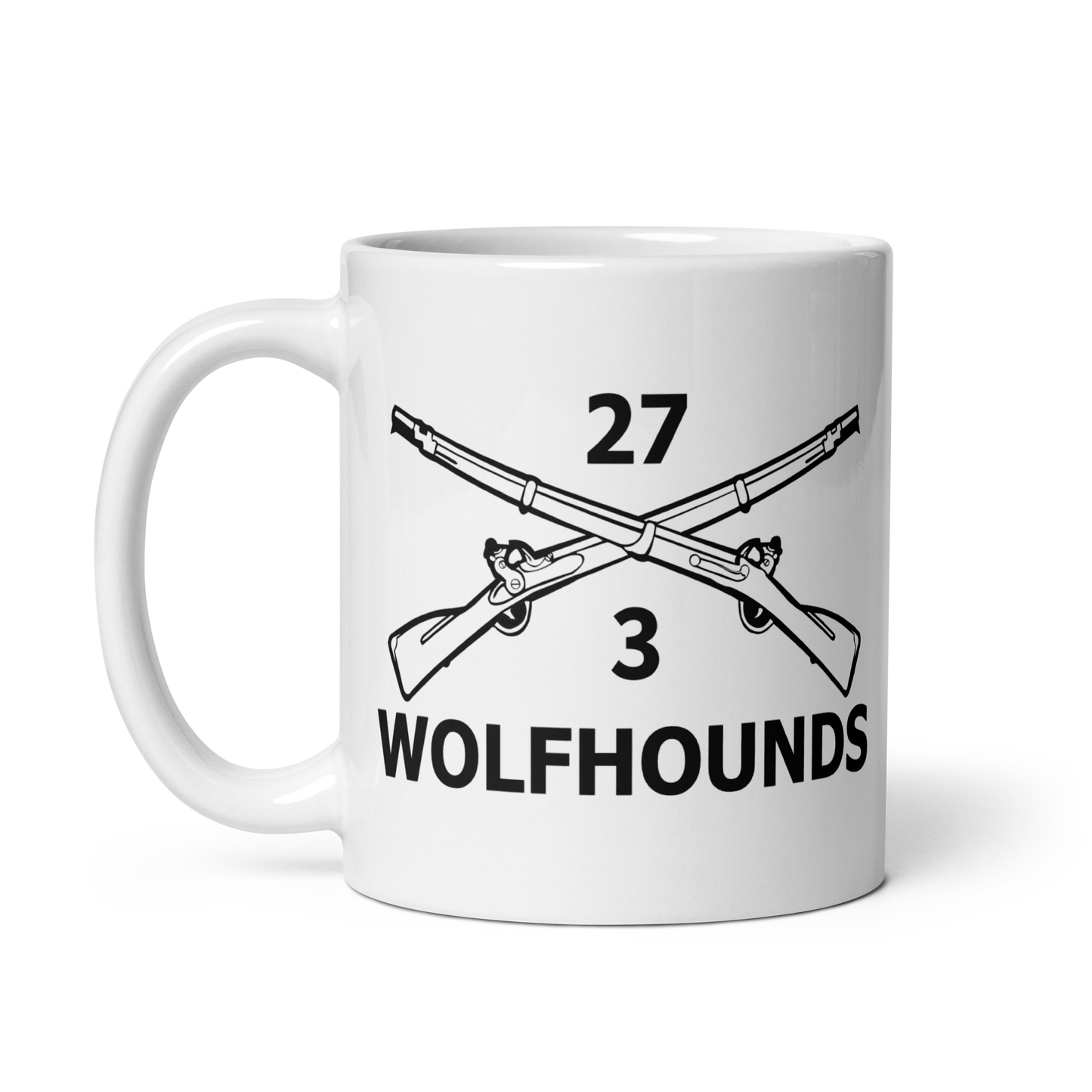 27th Infantry Regiment Wolfhounds Crossed Rifles 11oz Ceramic Mug